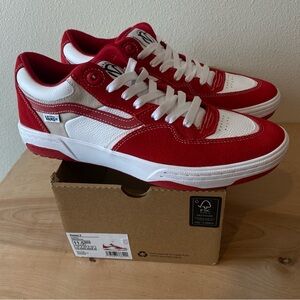 Vans Rowan 2 Red White Skateboarding Shoe - Size 9.5